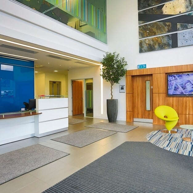 Reception area at Westpoint House, Bluesky Business Space in Westhill