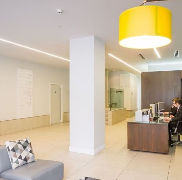 Reception area at York Street, Bruntwood in Manchester, M1