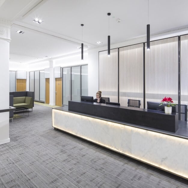 Reception area at Queen Street, Centrum Offices in Glasgow