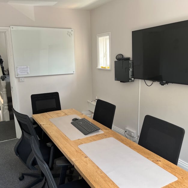 The meeting room at Monson Road, Deskrenter Ltd in Tunbridge Wells, TN1