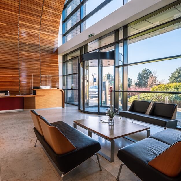 Reception area at Century Way in Leeds, LS1