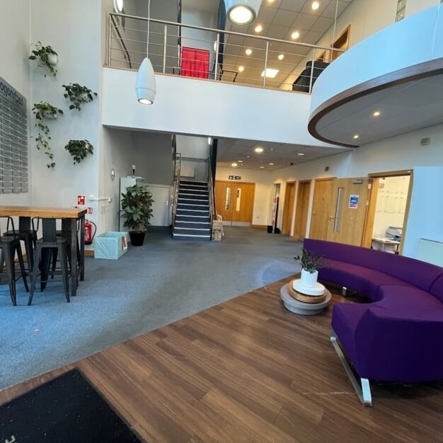 Reception area at Portsmouth, Oxford Innovation Ltd in PO2