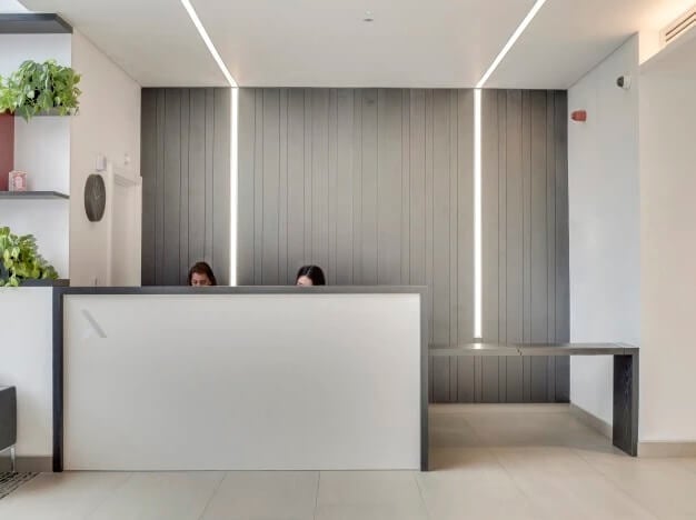 Reception area at Apex House, Regus in Birmingham