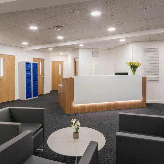 Reception area at Oakdale Road, Regus in York