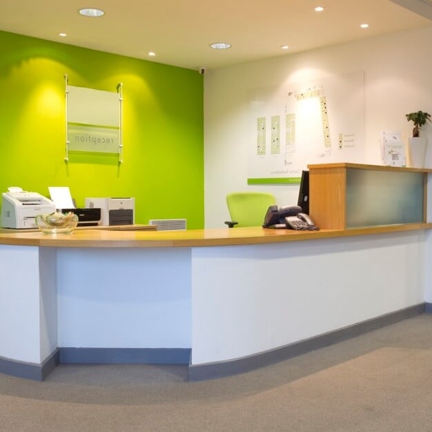 Reception area at Oakfield Close, Regus in Tewkesbury