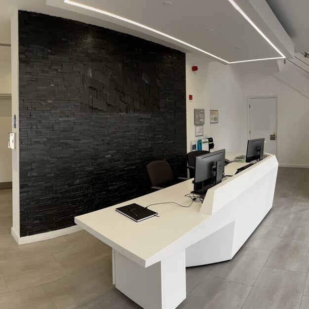 Reception area at Carolina Way, Hope Park Business Centre in Salford, M3