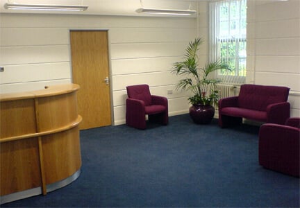 Reception area at St Mary's Street, UKO Serviced Offices in Worcester