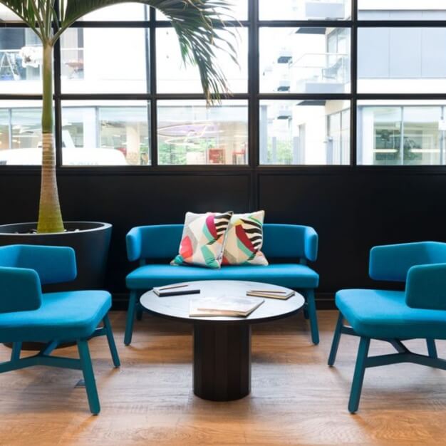 A breakout area in Central Street, The Office Group Ltd. (FORA), Clerkenwell