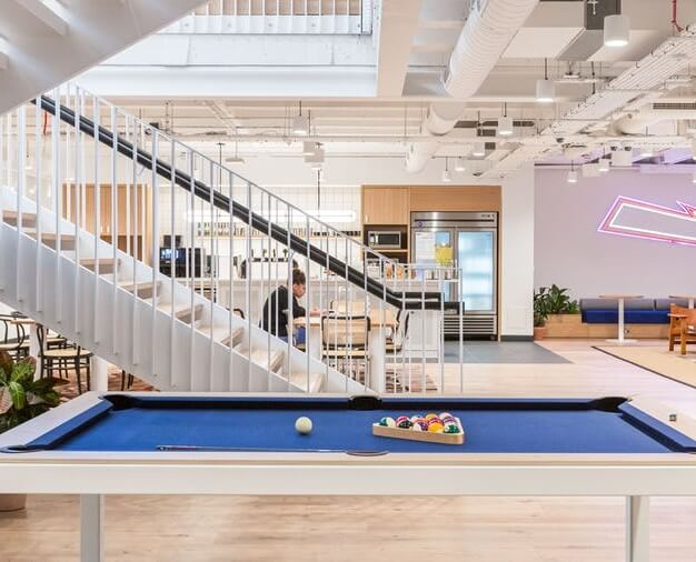 Breakout space for clients in Moorgate, WeWork