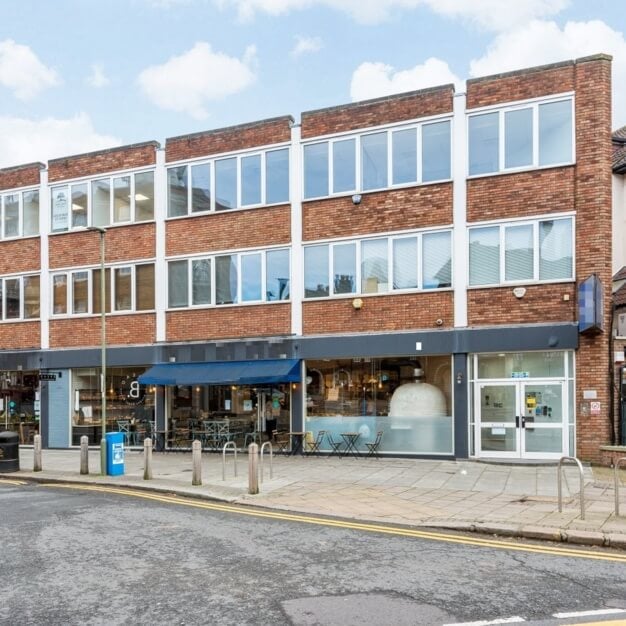 Building outside at Bridge Lane, London + Hampstead Serviced Offices Ltd, Temple Fortune