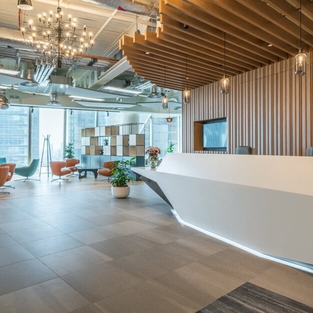 Reception area at 100 Bishopsgate (Signature), Regus in Bishopsgate