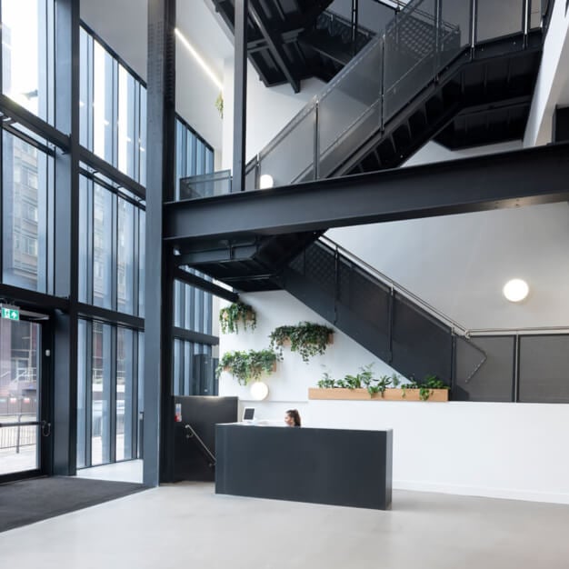 Reception area at Onyx, Commercial Estates Group Ltd in Glasgow