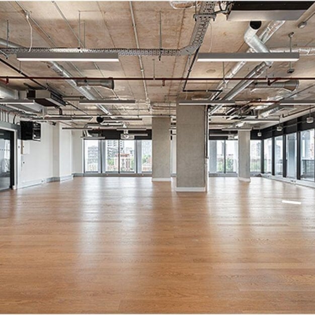 Unfurnished workspace: Mirror Works, Workspace Group Plc, Stratford