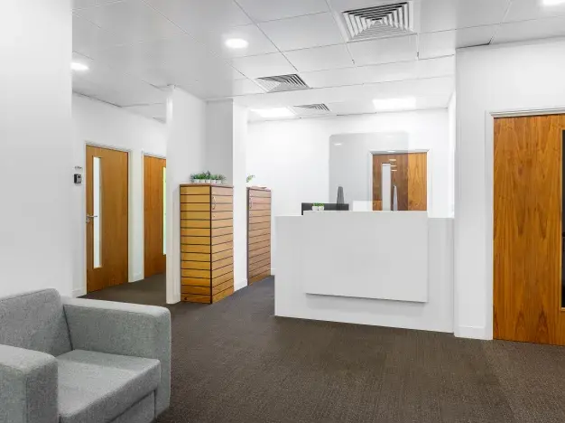 Reception area at Bark Street, Regus in Bolton