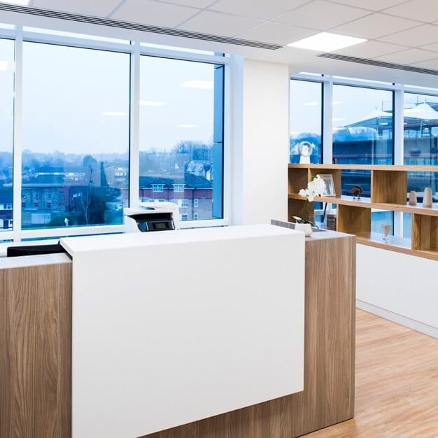 Reception area at High Street, Regus in Redhill