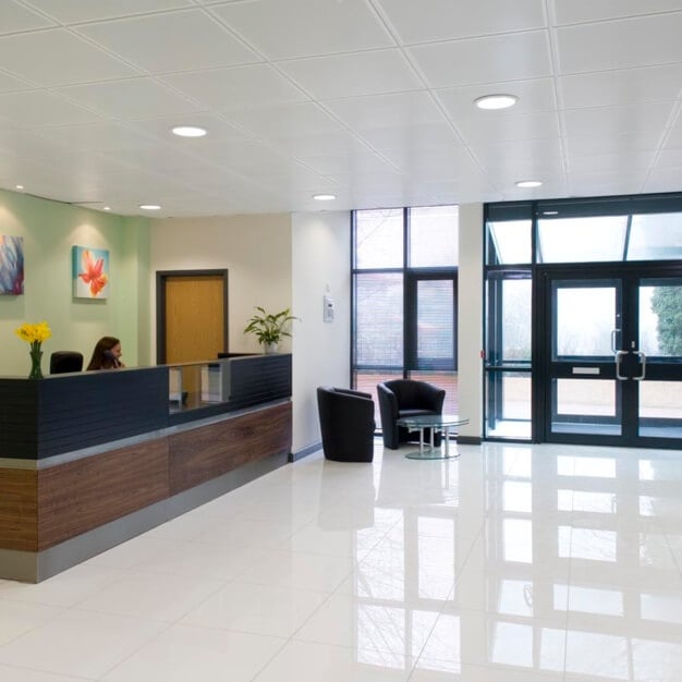 The reception at Works Road, Devonshire Business Centres (UK) Ltd in Letchworth