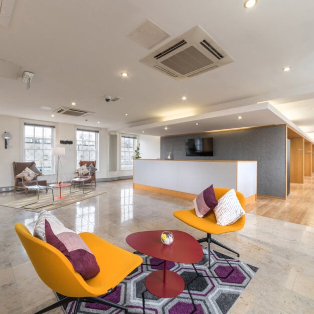 Reception area at Bridge Street, Regus in Belfast