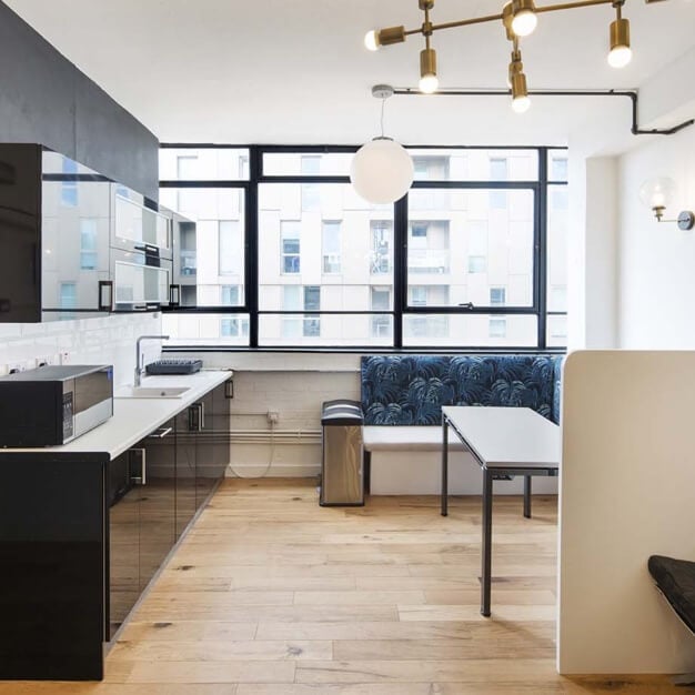 Kitchen at Bethnal Green Road, Canvas Offices in Shoreditch