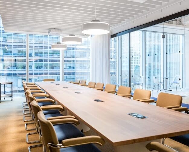 Meeting rooms at Churchill Place, WeWork in Canary Wharf, E14 - London