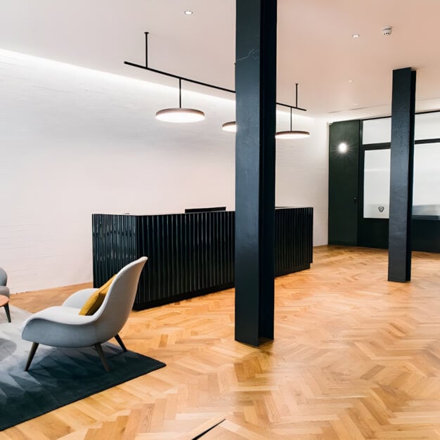 The reception at 45 Eagle Street, Knotel in Holborn, WC1 - London