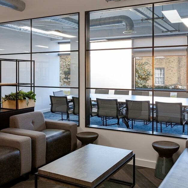 Breakout area at Rochester Mews, Metspace London Limited in Camden