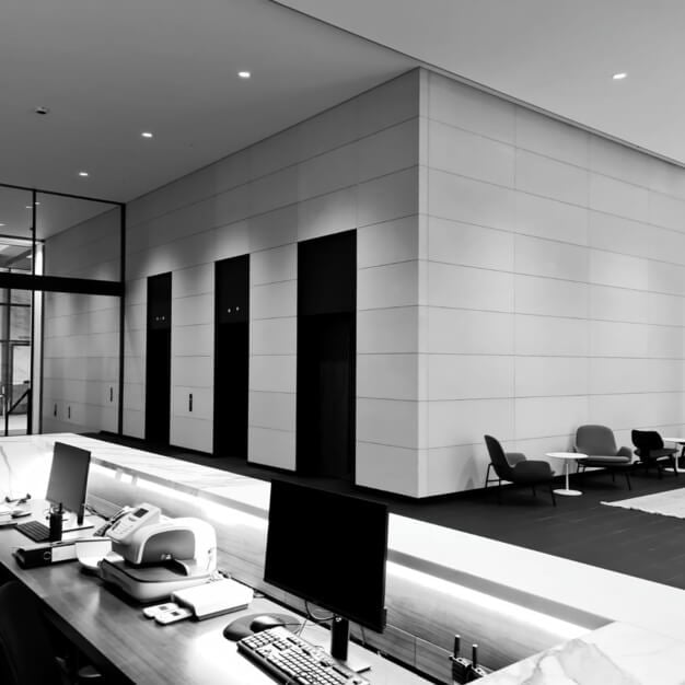 Reception area at St Helen's Place, Regus in Liverpool Street