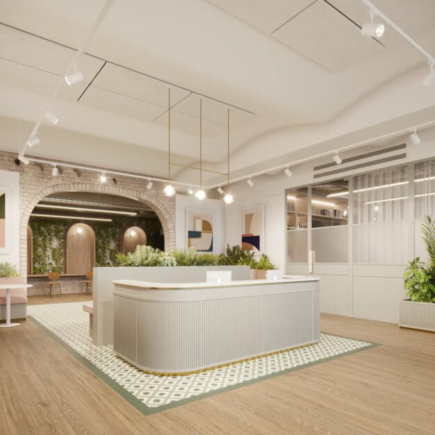 Reception area at Greencoat Place, The Office Group Ltd. (FORA) in Victoria