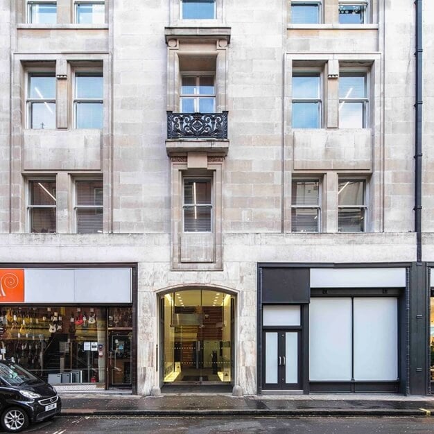 Building outside at Rathbone Place, E Office, Fitzrovia