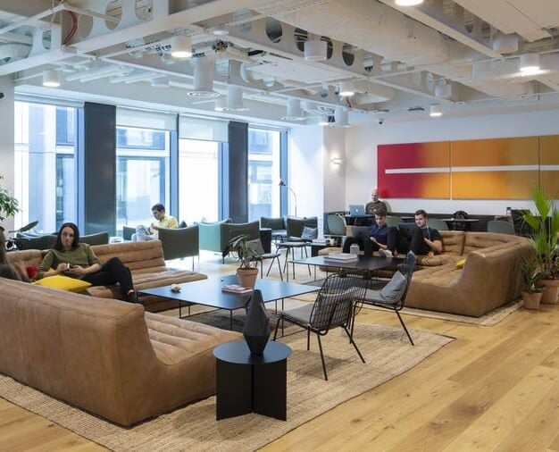 A breakout area in The Cursitor, WeWork, Chancery Lane