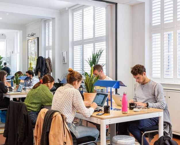 Shared deskspace at Soho Square, WeWork