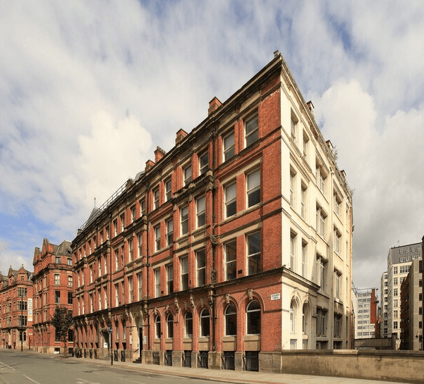 Building pictures of Portland Street at Manchester, M1