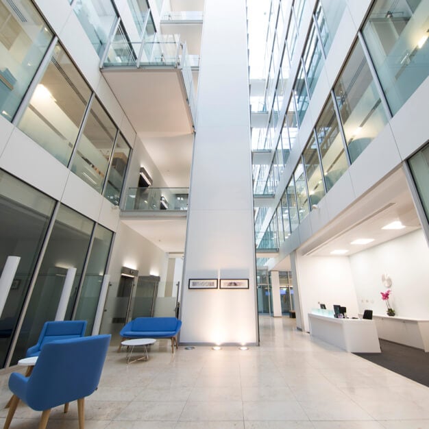 Reception area at Davidson House, Regus in Reading