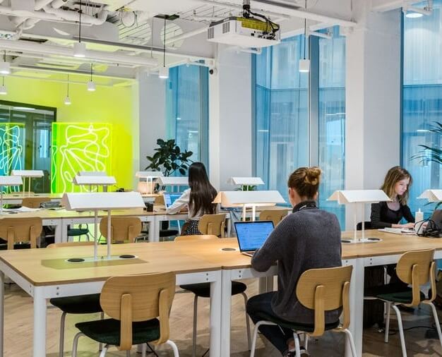 Shared deskspace in Merchant Square, WeWork in Paddington