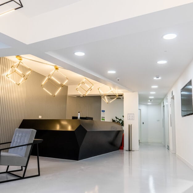 The reception at 17 Bevis Marks, Business Cube Management Solutions Ltd in Aldgate