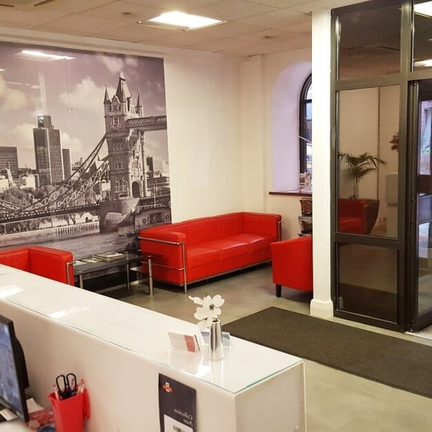 The reception at Eastern Road, RMS Serviced Offices in Romford