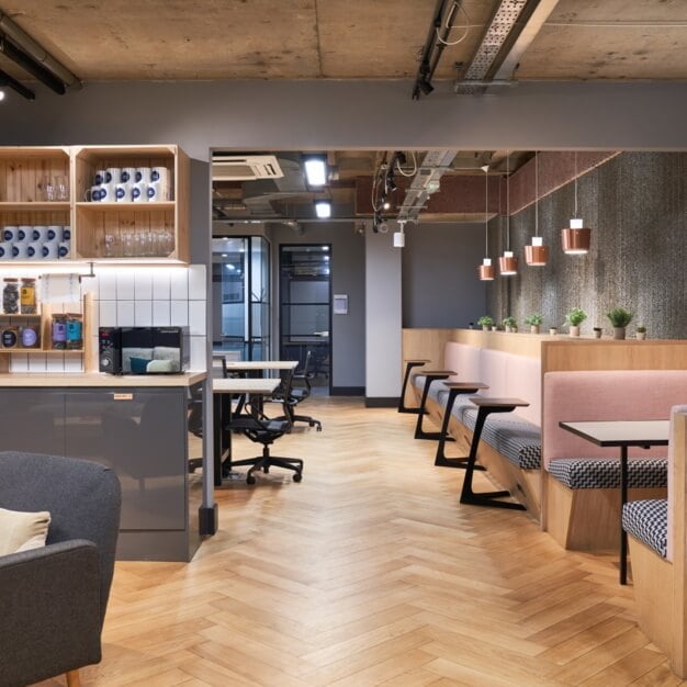 A breakout area in Crown Place, Work.Life Ltd, Liverpool Street