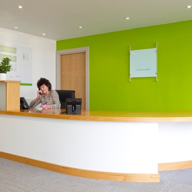 Reception area at Vale Park, Regus in Evesham