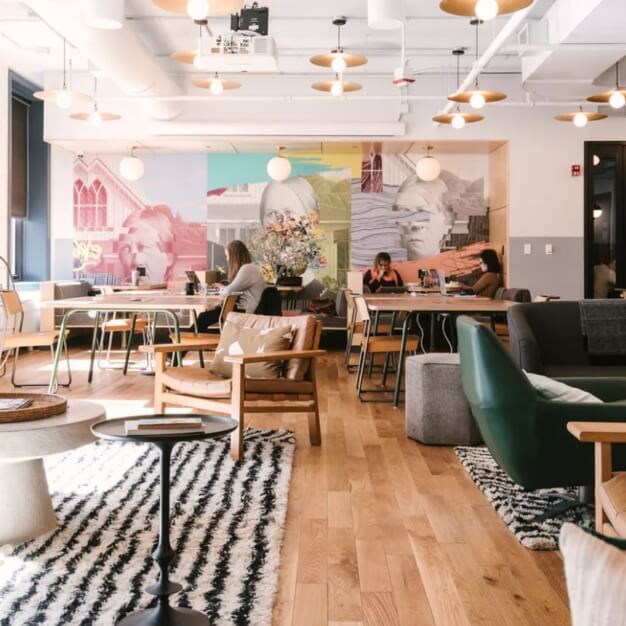 The breakout area - The Hewitt, WeWork (Shoreditch), London