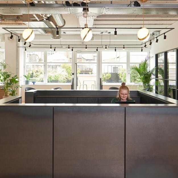 The reception at Upper St Martins Lane, The Office Group Ltd. (FORA) in Covent Garden