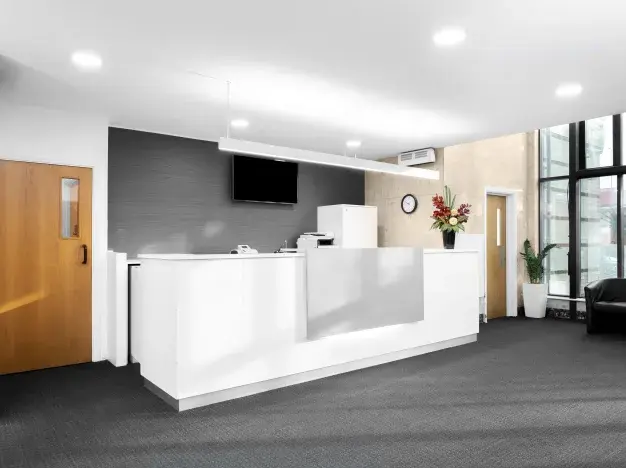 The reception at London Road, Regus in Barking