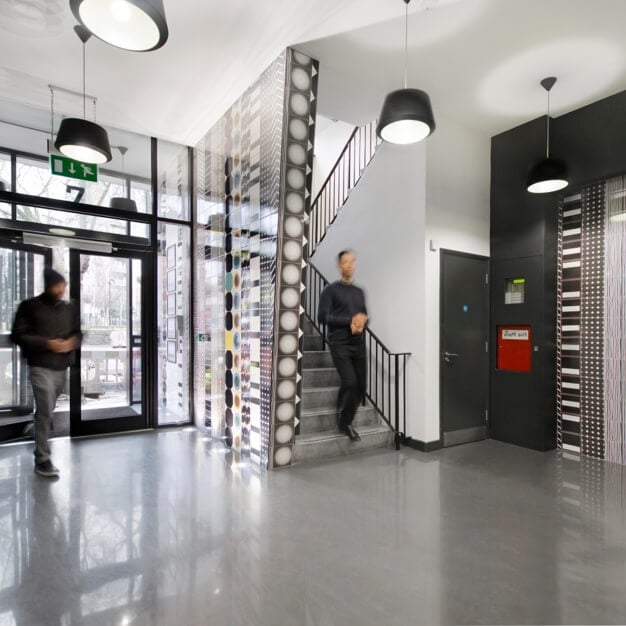 The foyer at Whitechapel Road, London - E1, Workspace Group Plc