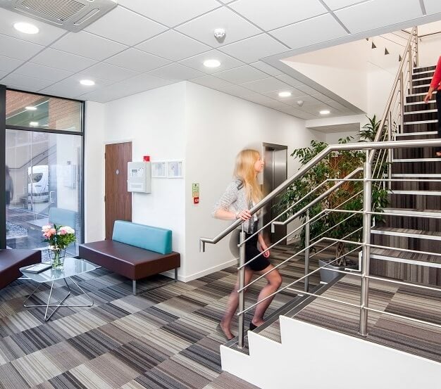 Reception area at Sentinel House, United Business Centres in Fleet